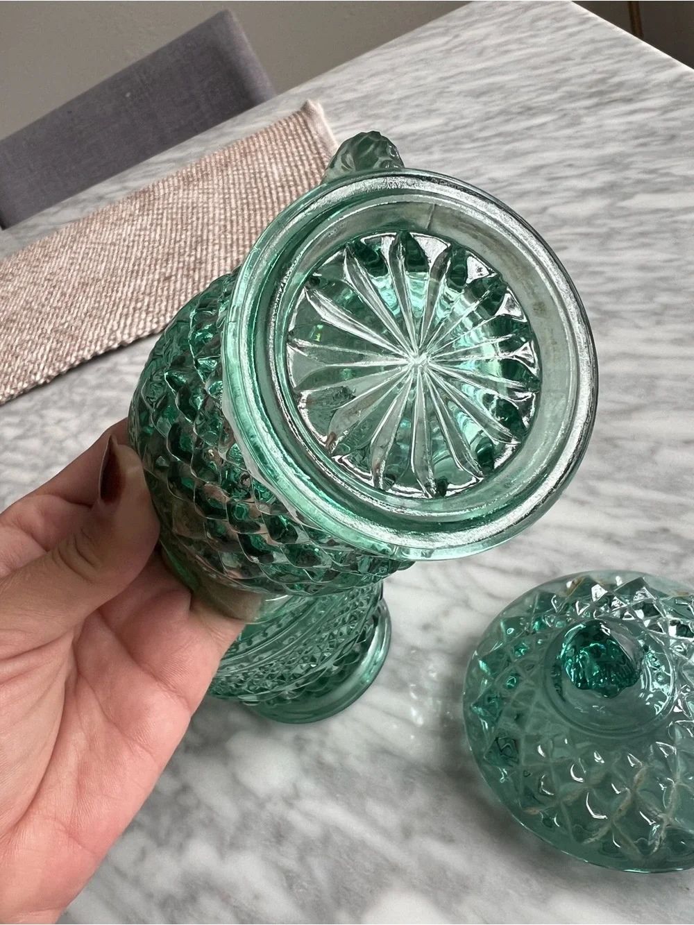 Anchor Hocking elegant green